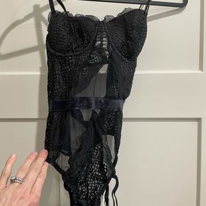 Black lace lingerie